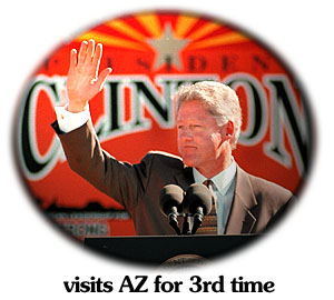 {Clinton visits AZ for 3rd time}