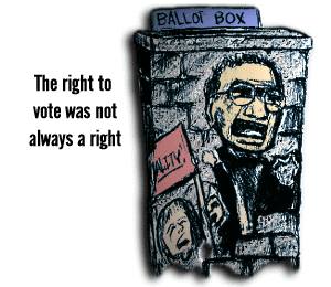 {The right to vote was not always a right}