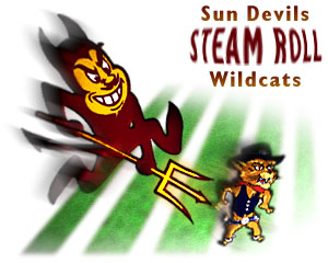 {Sun Devils steam roll Wildcats}