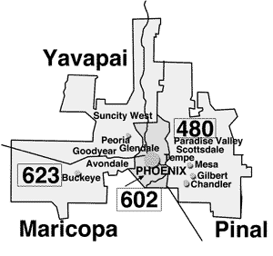 phoenix arizona area code