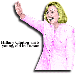 {Hillary Clinton visits young, old in Tucson}